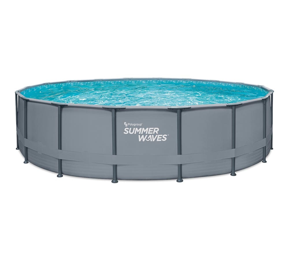 Opzet zwembad - rond 549x132 cm - complete set - grijs