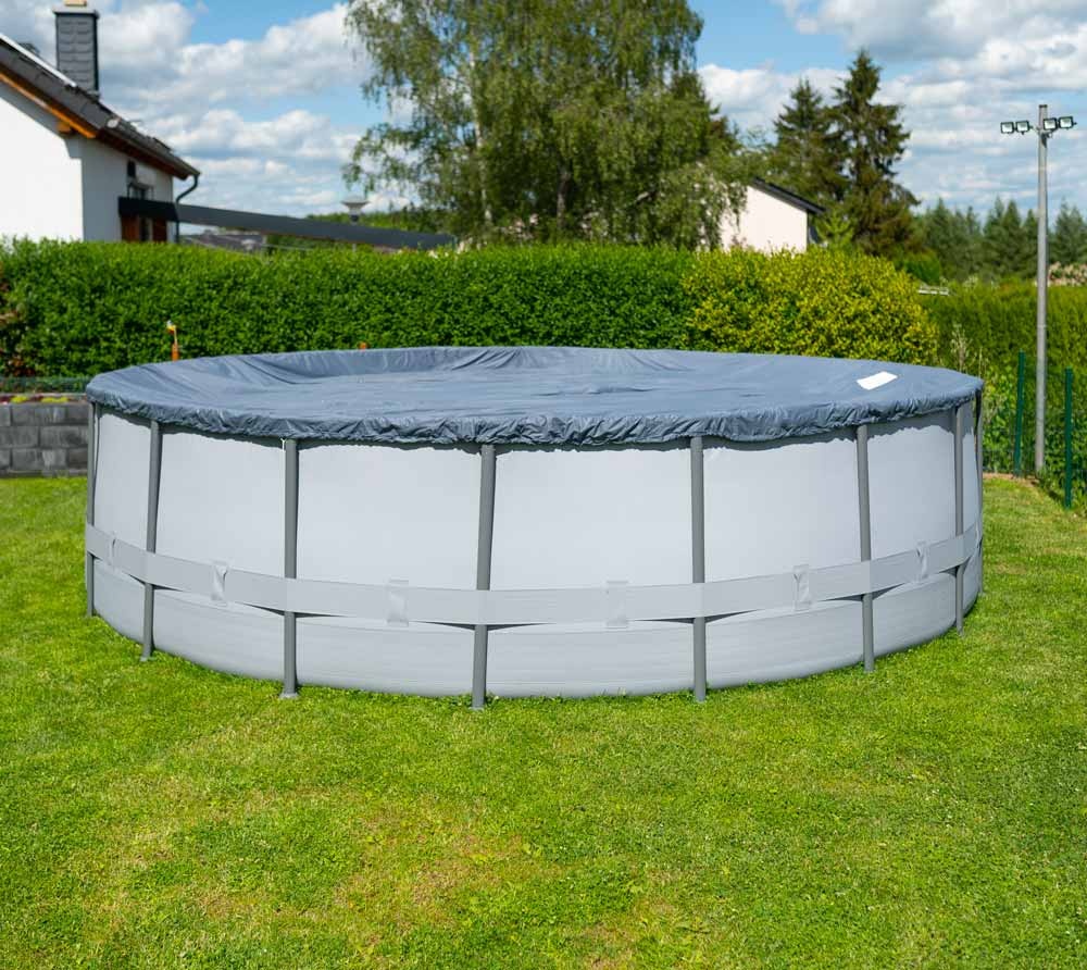Opzet zwembad - rond 549x132 cm - complete set - grijs