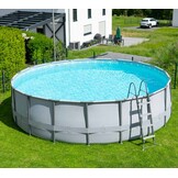 Opzet zwembad - rond 549x132 cm - complete set - grijs