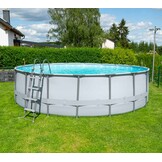 Opzet zwembad - rond 549x132 cm - complete set - grijs