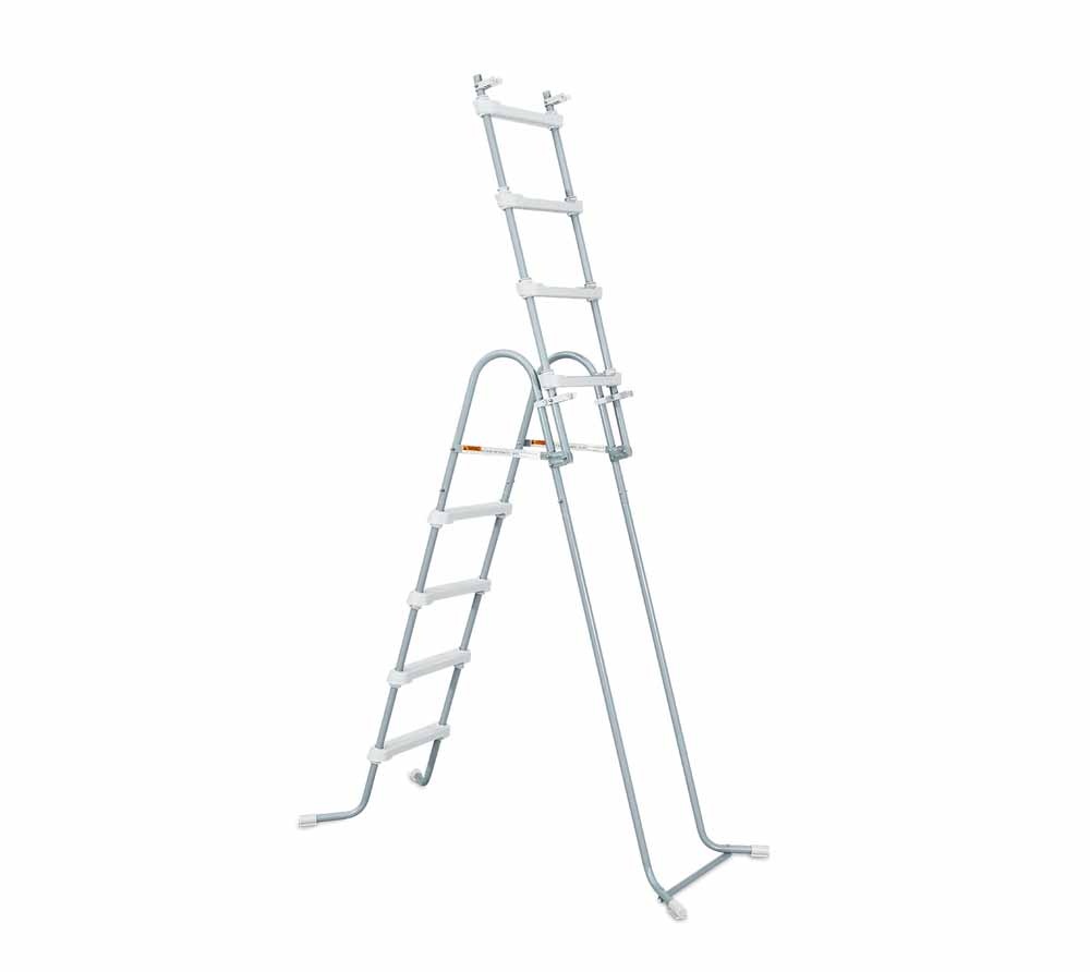 Opzet zwembad - rond 549x132 cm - grijs steen look