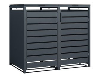 Container ombouw Kubus - 2 containers - 2x 240 L - antraciet