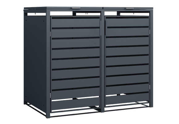 Container ombouw Kubus - 2 containers - 2x 240 L - antraciet