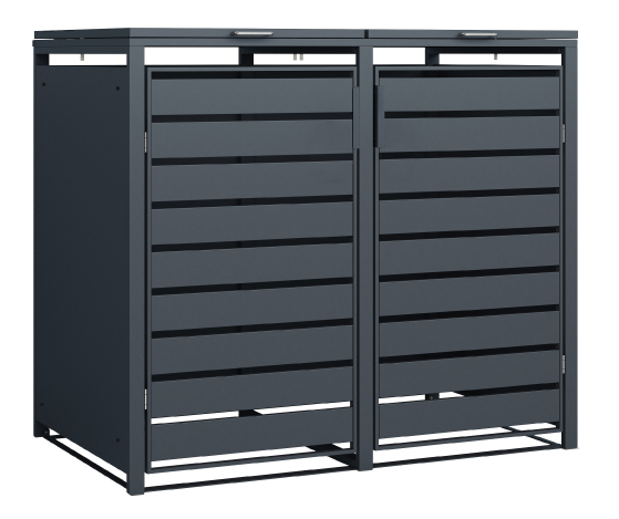 Container ombouw Kubus - 2 containers - 2x 240 L - antraciet