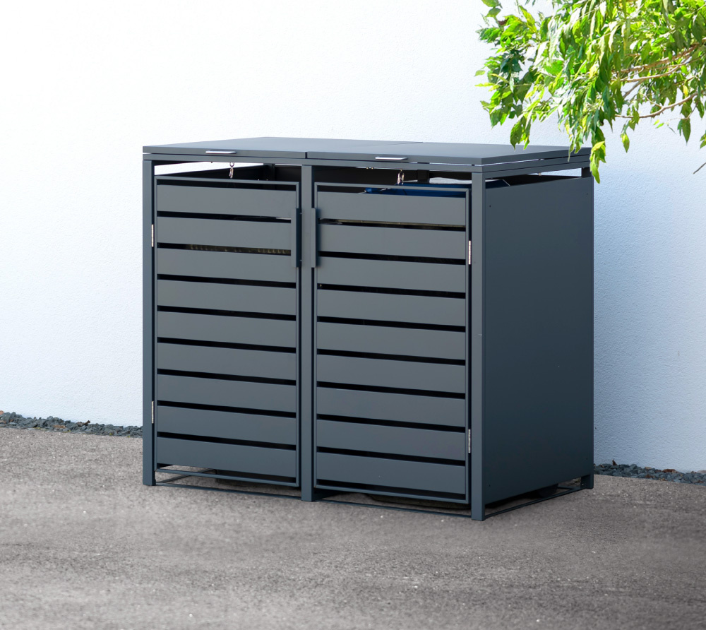 Container ombouw Kubus - 2 containers - 2x 240 L - antraciet