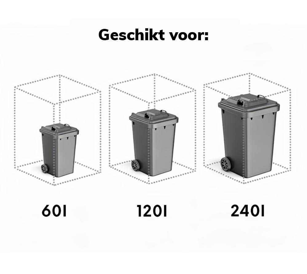 Container ombouw Kubus - 3 containers - 3x 240 L - antraciet
