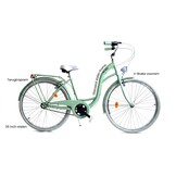 Meisjesfiets - 26 inch - met 3 versnellingen - mintgroen wit