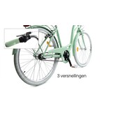 Meisjesfiets - 26 inch - met 3 versnellingen - mintgroen wit