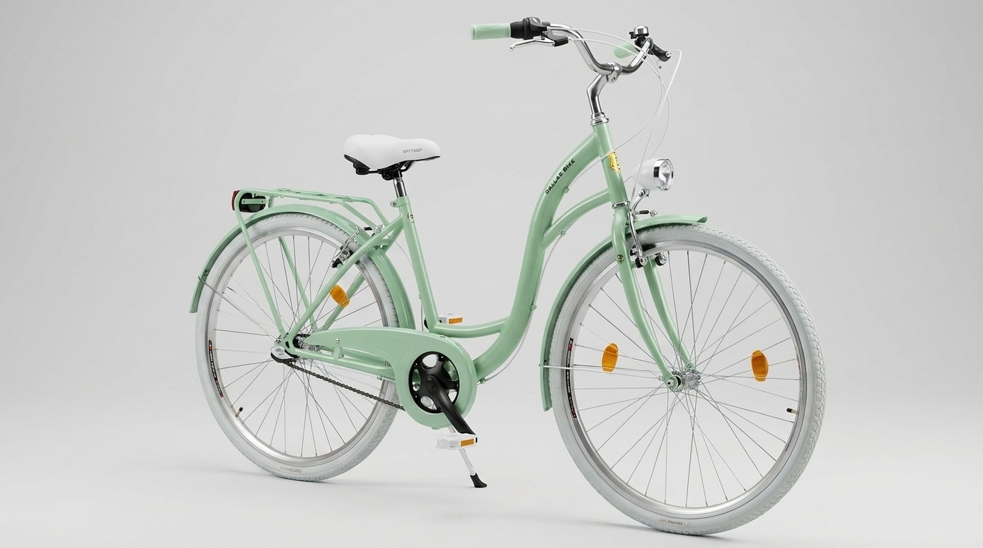 Meisjesfiets - 26 inch - met 3 versnellingen - mintgroen wit