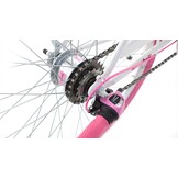 Meisjesfiets - 26 inch - met 7 versnellingen - wit roze