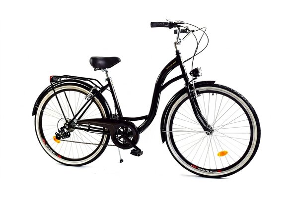 Meisjesfiets 26 inch - stadsfiets 7 versnellingen - zwart