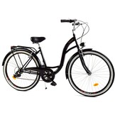 Meisjesfiets 26 inch - stadsfiets 7 versnellingen - zwart