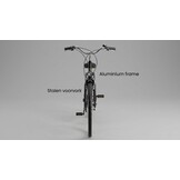 Meisjesfiets 26 inch - stadsfiets 7 versnellingen - zwart