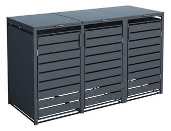 Container ombouw Kubus - 3 containers - 3x 240 L - antraciet