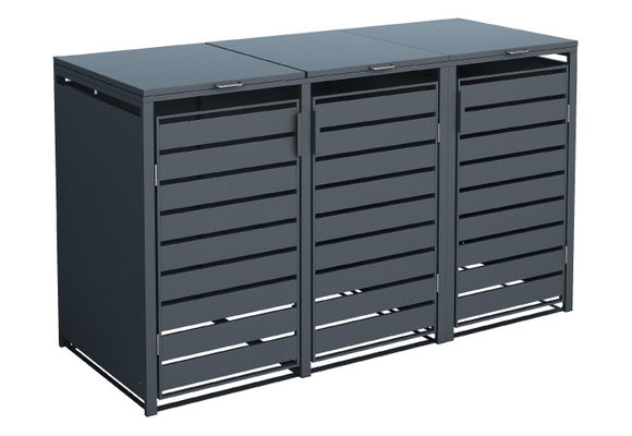 Container ombouw Kubus - 3 containers - 3x 240 L - antraciet