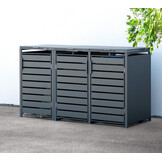 Container ombouw Kubus - 3 containers - 3x 240 L - antraciet