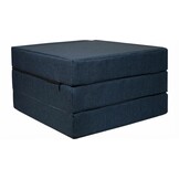 Logeermatras Navy Blue  - opvouwbaar matras - 195x65x10 cm - campingmatras