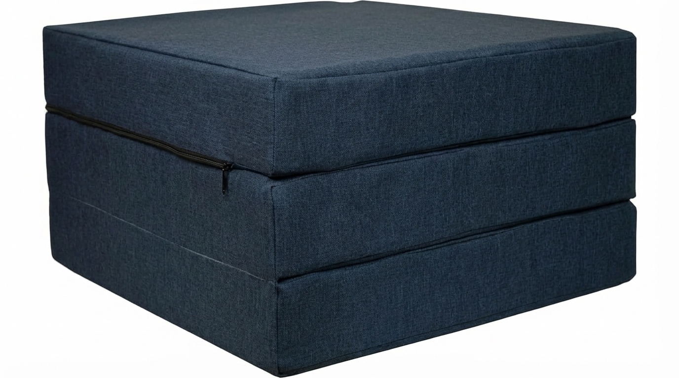 Logeermatras Navy Blue  - opvouwbaar matras - 195x65x10 cm - campingmatras