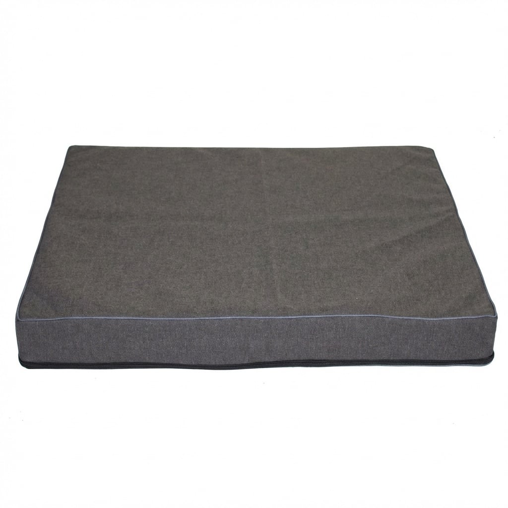 Hondenkussen - maat M - 50x60x8cm - wasbaar - donkergrijs