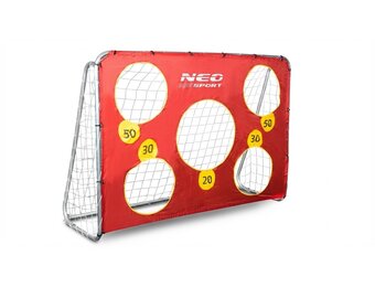 Voetbaldoel - 215x153x76 cm - met richtoefening - buiten gebruik