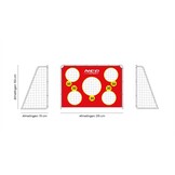 Voetbaldoel - 215x153x76 cm - met richtoefening - buiten gebruik