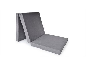 Logeermatras grijs - opvouwbaar matras - 195x80x10 cm - campingmatras