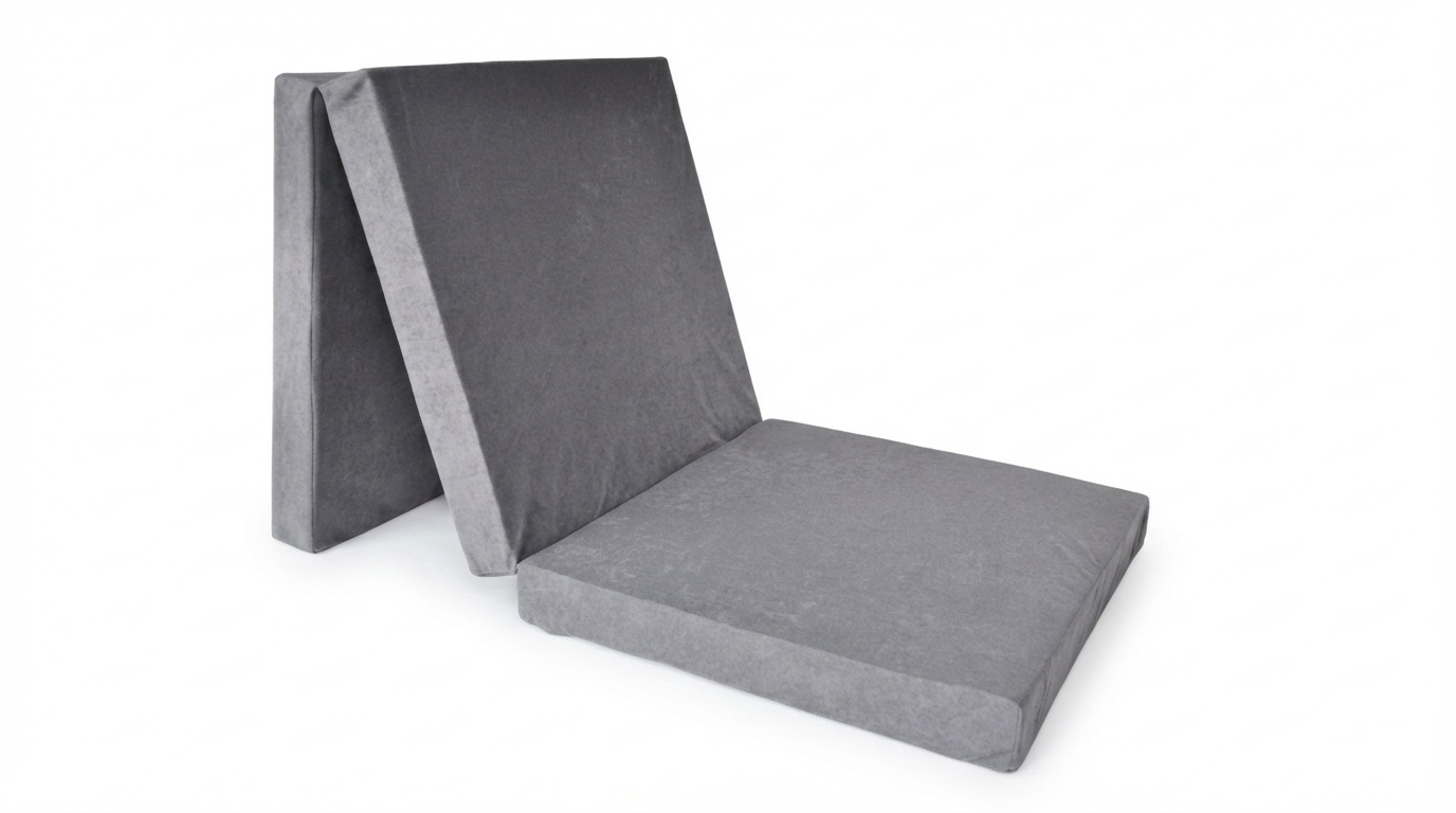 Logeermatras grijs - opvouwbaar matras - 195x80x10 cm - campingmatras