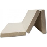 Logeermatras - camping matras - reismatras - opvouwbaar matras - 80 x 200 x 10 - creme