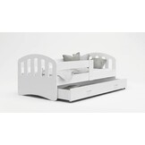 Wit houten bed 200x90cm | Koudschuim matras & lade | MDF/Grenen