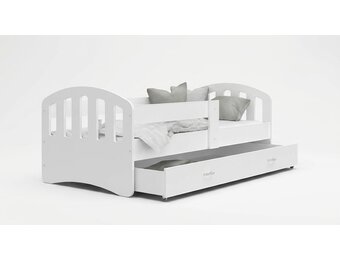 Wit houten bed 200x90cm | Koudschuim matras & lade | MDF/Grenen