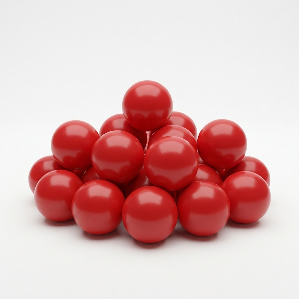 Ballenbak ballen rood (70mm) 100 stuks