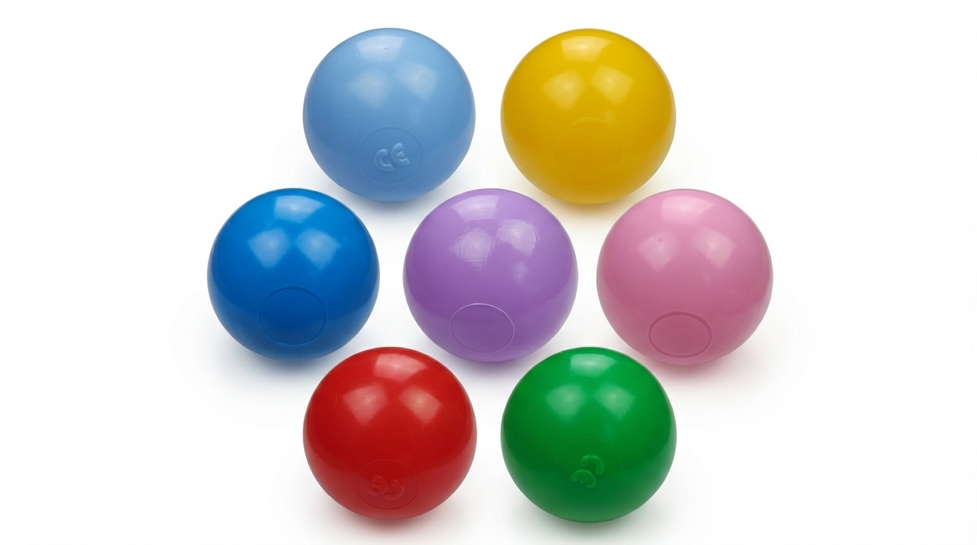 Ballenbak ballen 500 stuks 7cm, rood, groen, paars, roze, geel, blauw