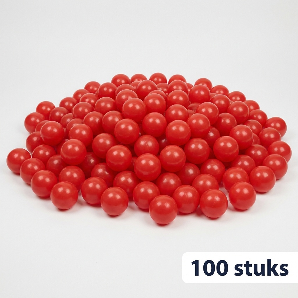 Ballenbak ballen rood (70mm) 100 stuks