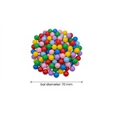 Ballenbak ballen 500 stuks 7cm, rood, groen, paars, roze, geel, blauw