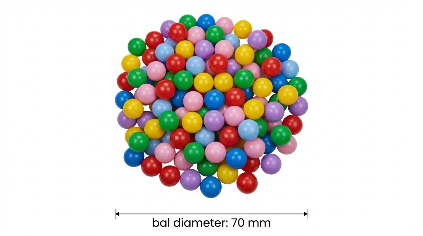 Ballenbak ballen 500 stuks 7cm, rood, groen, paars, roze, geel, blauw
