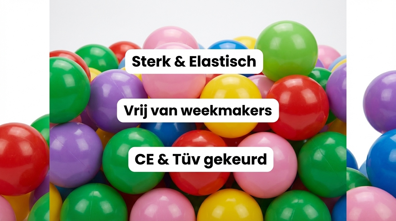 Ballenbak ballen 500 stuks 7cm, rood, groen, paars, roze, geel, blauw
