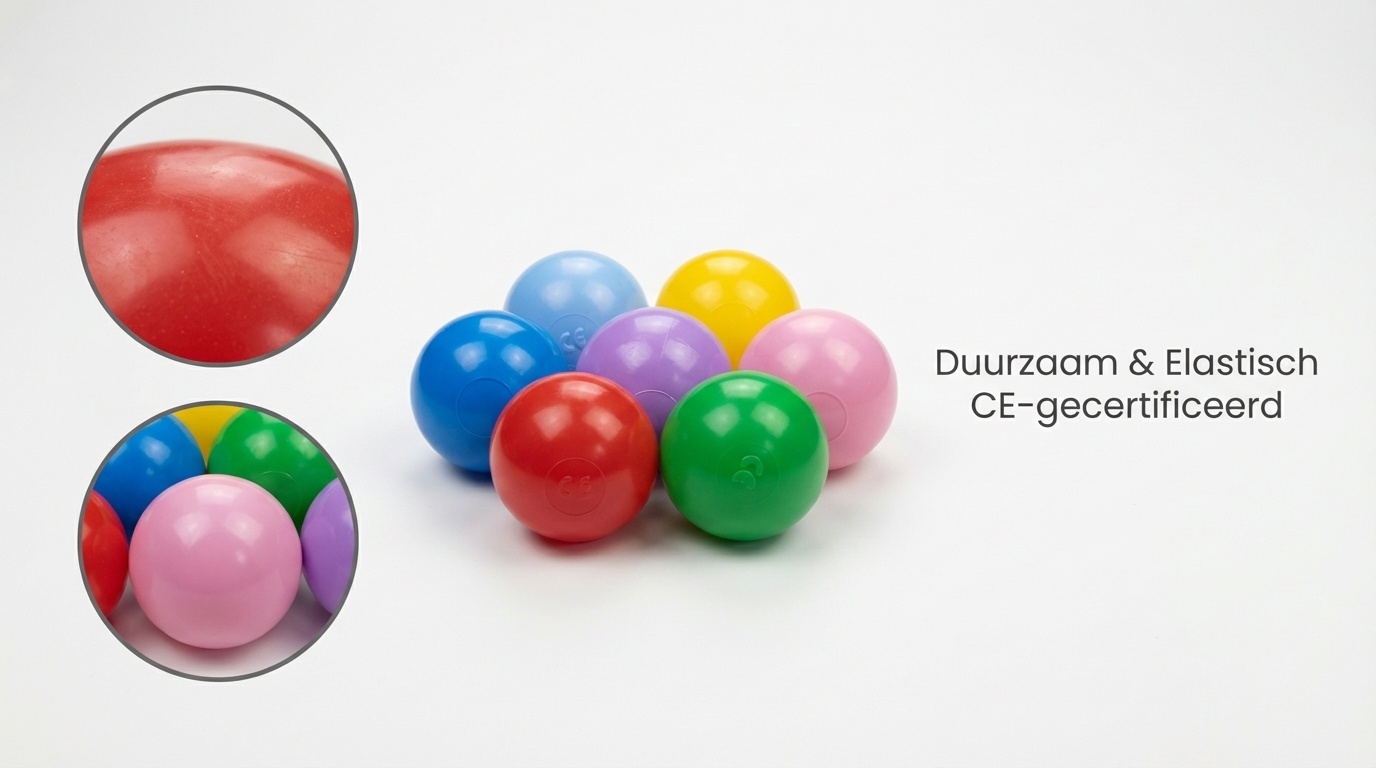 Ballenbak ballen 500 stuks 7cm, rood, groen, paars, roze, geel, blauw