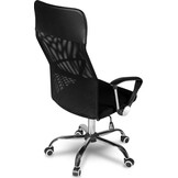 Bureaustoel verstelbaar zwart kunstleer ergonomisch 45x49x110cm