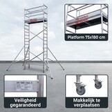 Rolsteiger - 75x180 cm - aluminium - werkhoogte 7,4 m