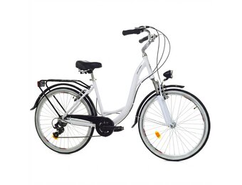 Meisjesfiets - 26 inch - met 7 versnellingen - wit zwart