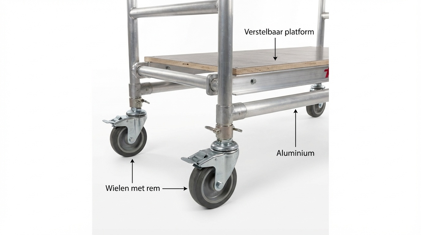 Rolsteiger - 75x180 cm - aluminium - werkhoogte 4,4 m