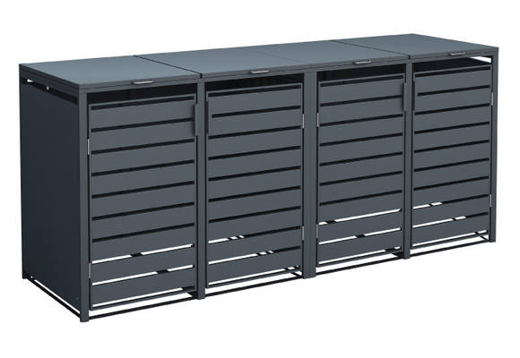 Container ombouw Kubus - 4 containers - 4x 240 L - antraciet