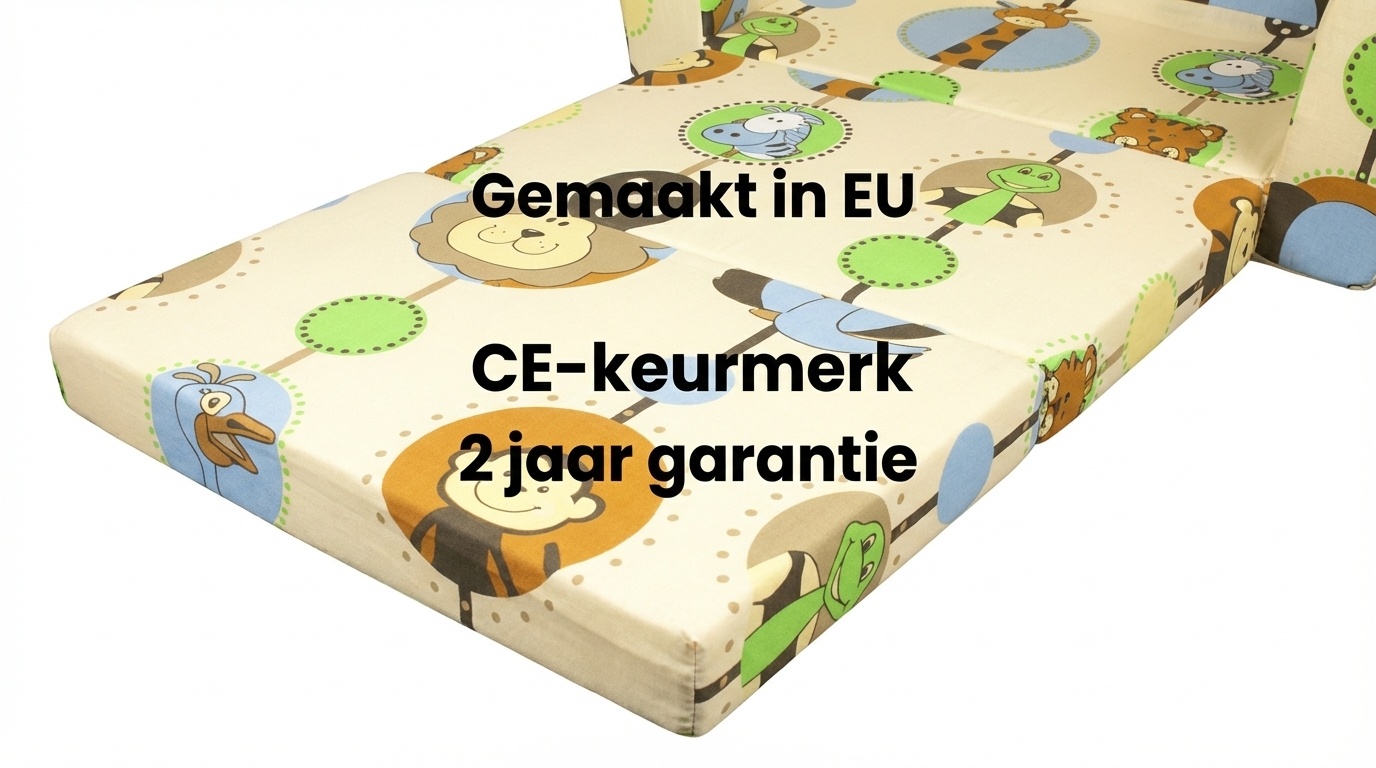 Kinder slaapbank - sofa - groen - logeermatras - 85 x 60 - uil