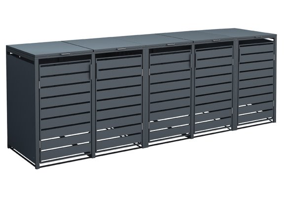 Container ombouw Kubus - 5 containers - 5x 240 L - antraciet