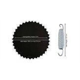 Trampoline springmat & veren set - 72 veren - 12 Ft - 364 cm tot 374 cm diameter
