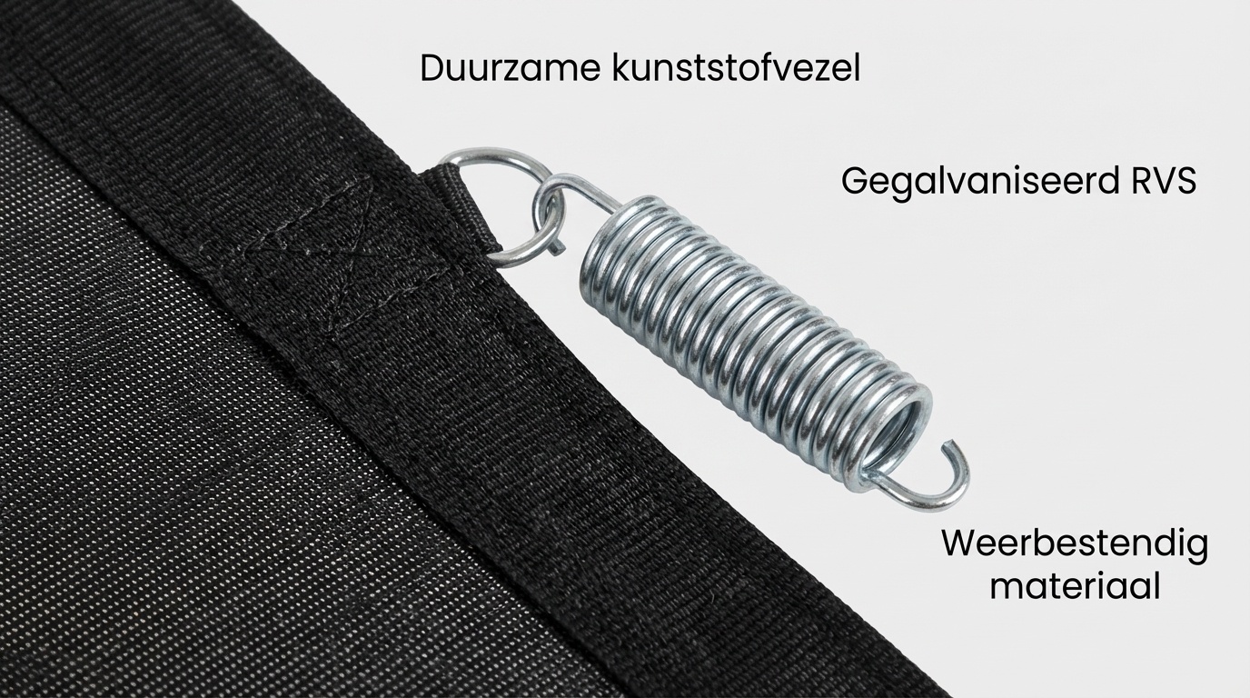 Trampoline springmat & veren set - 72 veren - 12 Ft - 364 cm tot 374 cm diameter