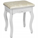 Kaptafel - met spiegel - licht en krukje - 75x40x140 cm - wit