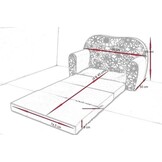Kinder slaapbank set - logeermatras - sofa - 170 x 100 x 8 - slaapbank - bruin - beertjes