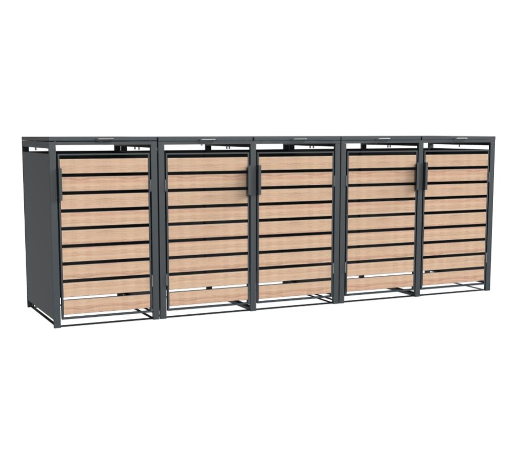 5 containers