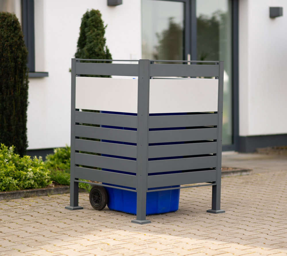 Kliko ombouw Planum - 3 panelen - 1 container 240 L - grijs mix